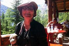 19 Charlotte Ryan and Dangles At Plain Of Six Glaciers Teahouse Near Lake Louise.jpg